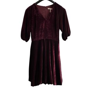 BCBGeneration Dress Womens 10 Purple Velvet Mini Bubble Hem Holiday Event‎ Party